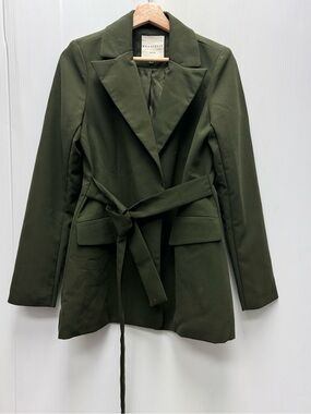 Bagatelle Olive Tie-Waist Blazer Jacket